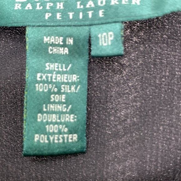 Lauren Ralph Lauren Petite Black Flowy Flutter Skirt Size 10P - NWT - Picture 8 of 11